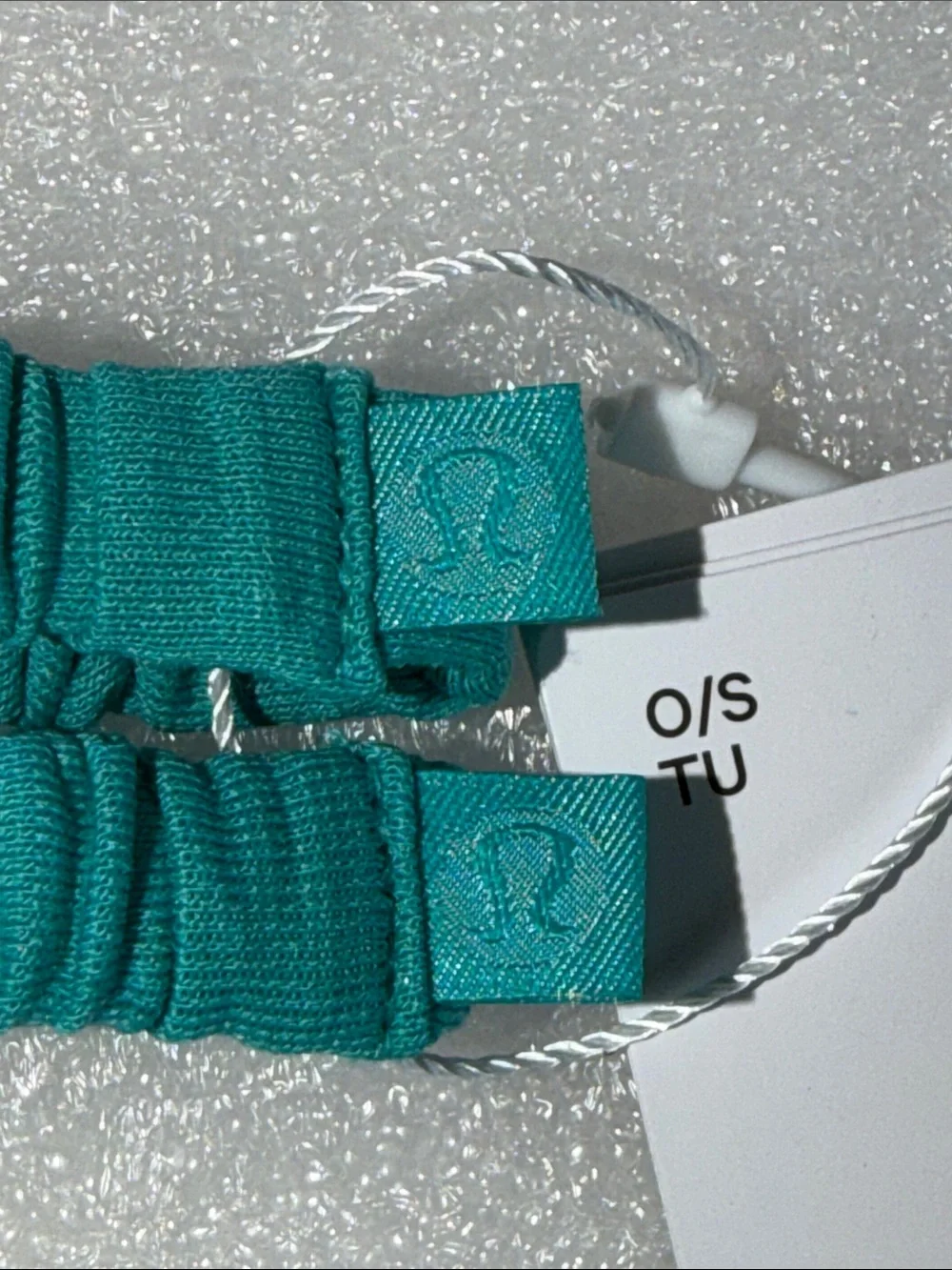 🆕 LULULEMON Skinny Scrunchies 2 Pack BTPC Teal / Turquoise Blue NWT